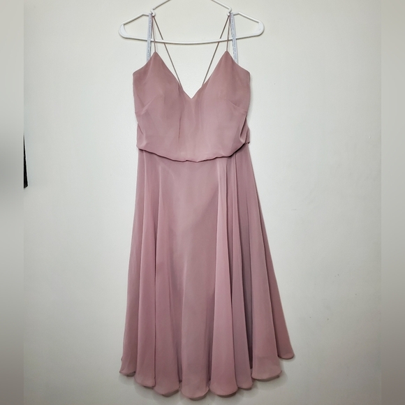 Jenny Yoo Dresses & Skirts - Jenny Yoo Collection Pleated Midi Dress Size 8